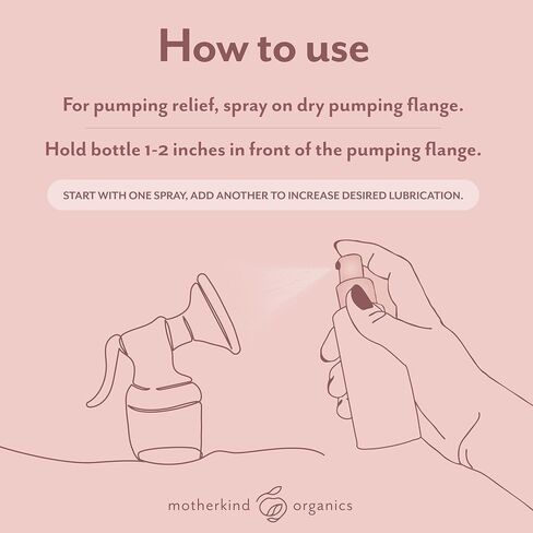 Motherkind Pumping Spray, Helps Chafing, Clogged Duct Relief, Lanolin-free Pump Spray Safe for Baby and Mama, USDA Certified Organic Breast Pump Spray, Soothing and Nourishing for Pumping Moms (2 oz) in Saudi Arabia
