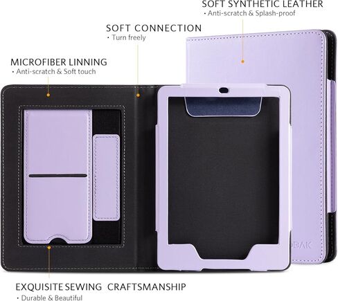 CoBak Kindle Paperwhite Case with Stand - Durable PU Leather Cover with Auto Sleep Wake, Card Slot, Hand Strap Feature - Fits Kindle Paperwhite 11th Generation 6.8" and Signature Edition 2021 Released in Saudi Arabia