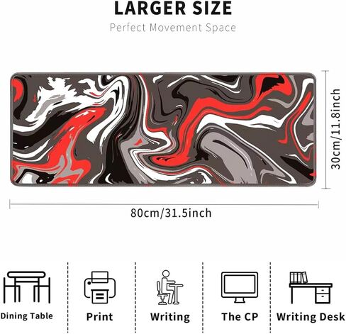 لوحة ماوس للألعاب، وسادة مكتب بنمط سائل مقاس 31.5 × 11.8 بوصة، لوحة ماوس كمبيوتر ممتدة كبيرة ولوحة مفاتيح مطاطية غير قابلة للانزلاق للألعاب والمكتب والمنزل in Kuwait