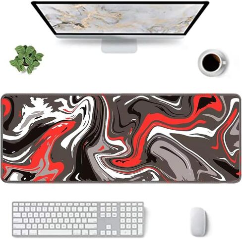لوحة ماوس للألعاب، وسادة مكتب بنمط سائل مقاس 31.5 × 11.8 بوصة، لوحة ماوس كمبيوتر ممتدة كبيرة ولوحة مفاتيح مطاطية غير قابلة للانزلاق للألعاب والمكتب والمنزل in Kuwait