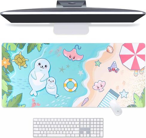 وسادة مكتب الفضاء من BelugaDesign | لوحة ماوس فوييجر على شكل سفينة فضاء مون جالاكسي للعلوم والخيال العلمي | لوحة ماوس ألعاب للكمبيوتر المحمول كبيرة باللون الرمادي والذهبي | حصيرة حماية للمكتب غير قابلة للانزلاق وقابلة للغسل في الغسالة in Kuwait