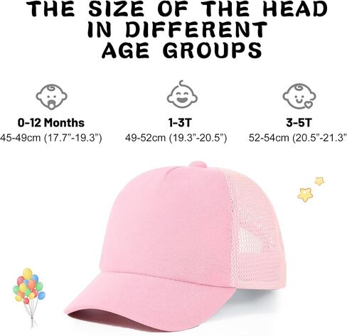 Century Star Mesh Toddler Baseball Hat Baby Boy Sun Protection Beach Cap Infant Toddler Trucker Hats Adjustable Kids Hat in Saudi Arabia