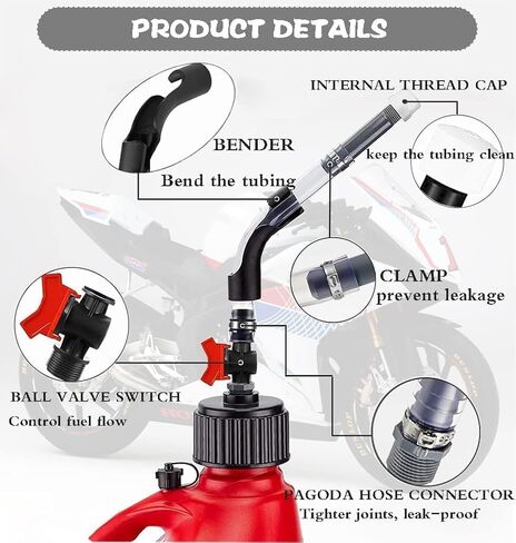 خرطوم حشو وقود السباق مع إغلاق الصمام الكروي ومجموعة خرطوم بندر، خرطوم إبريق الوقود VP، لأباريق حاويات وقود السباق، علبة الغاز، خزان الوقود، حاويات وقود السباق VP، أباريق LC2، أباريق وقود سكريبنر in Kuwait