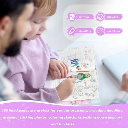 Girls Diary with Lock, Plush Journal with Lock and Key for Kids Girl, Fuzzy Notebook with Lock (Pink Sequin) in Saudi Arabia