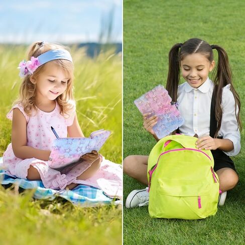 Girls Diary with Lock, Plush Journal with Lock and Key for Kids Girl, Fuzzy Notebook with Lock (Pink Sequin) in Saudi Arabia