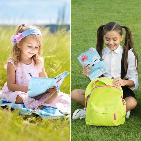 Girls Diary with Lock, Plush Journal with Lock and Key for Kids Girl, Fuzzy Notebook with Lock (Pink Sequin) in Saudi Arabia