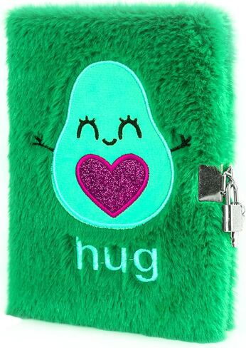 Girls Diary with Lock, Plush Journal with Lock and Key for Kids Girl, Fuzzy Notebook with Lock (Pink Sequin) in Saudi Arabia
