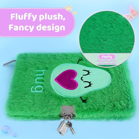 Girls Diary with Lock, Plush Journal with Lock and Key for Kids Girl, Fuzzy Notebook with Lock (Pink Sequin) in Saudi Arabia