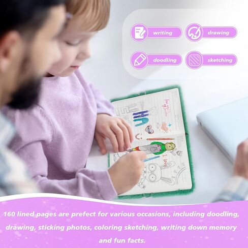 Girls Diary with Lock, Plush Journal with Lock and Key for Kids Girl, Fuzzy Notebook with Lock (Pink Sequin) in Saudi Arabia
