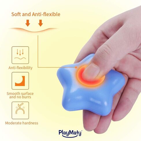 كرات PlayMaty Star Ball Pit - كرات بلاستيكية ملونة خالية من الفثالات والبيسفينول A للأطفال الصغار، خيمة لعب للأطفال الصغار، خيمة لعب، ديكور حفلات حمام السباحة (100 كرة). in Kuwait