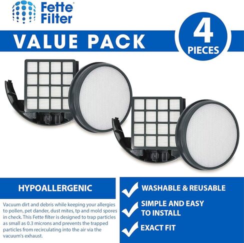 Fette Filter - Upright Vacuum Filter Kit Compatible with Hoover WindTunnel 3 Pro Pet. Compare to Part # 303903001 & 305687002. (Pack of 2) in Kuwait