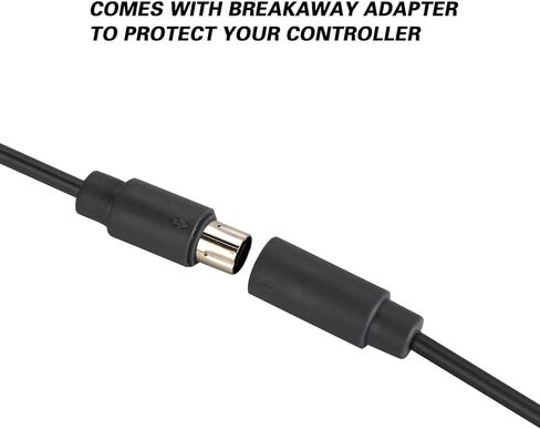 Yoidesu for Xbox 360 Controller USB 4Pin Gamepad Cable Replacement with Breakaway Adapter, for Xbox 360 Controller Dongle USB Breakaway Cable (Black) in Saudi Arabia
