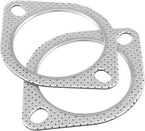 PVOTAWP 2PCS Car Exhaust Gasket, 2-Bolt 2.5 Inch Exhaust Flange Gasket, Standard High Temp Seal Muffler Exhaust Manifold Gasket Replace 120-07610-0002 in Saudi Arabia