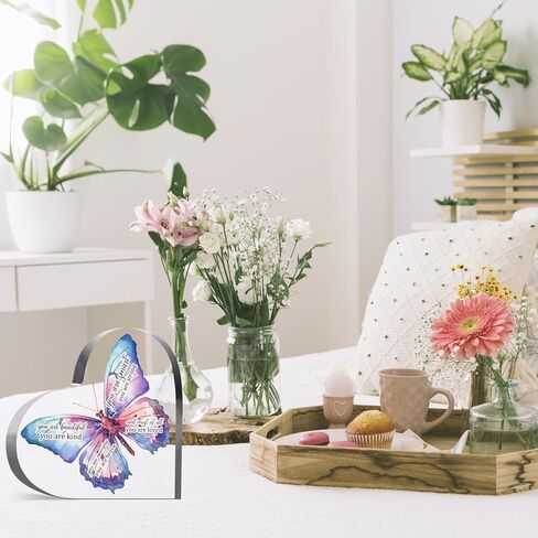 Christian Gifts Religious Gifts Scripture Gifts for Women Bible Verse Inspirational Heart-Shaped Acrylic Desk Decor Perfect Birthday Present for Women of Faith - You Are Beautiful in Kuwait