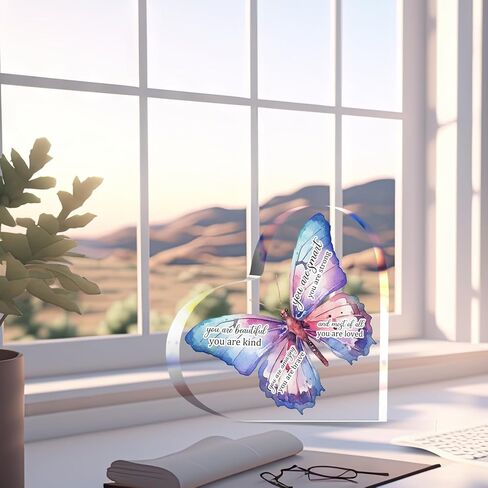 Christian Gifts Religious Gifts Scripture Gifts for Women Bible Verse Inspirational Heart-Shaped Acrylic Desk Decor Perfect Birthday Present for Women of Faith - You Are Beautiful in Kuwait