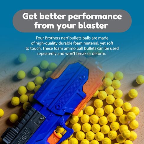 100 عبوة من استبدال ذخيرة الكرات الإسفنجية لبنادق نيرف المتنافسة - متوافقة مع رصاصات نيرف والسهام وكرات فرط وكرات منافسة للعمال والفرس ونماذج مسدسات نيرف الأخرى. in Kuwait
