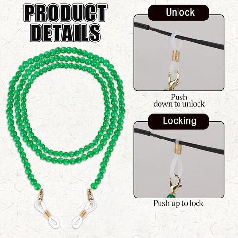 KALIONE Glasses Chain Bead Women’s Eyeglass Chain Eyewear Retainer Reading Glass Necklace Lanyard Sunglasses Holder Strap, Eye Glass Holders Necklaces Masks Chian for Women in Saudi Arabia