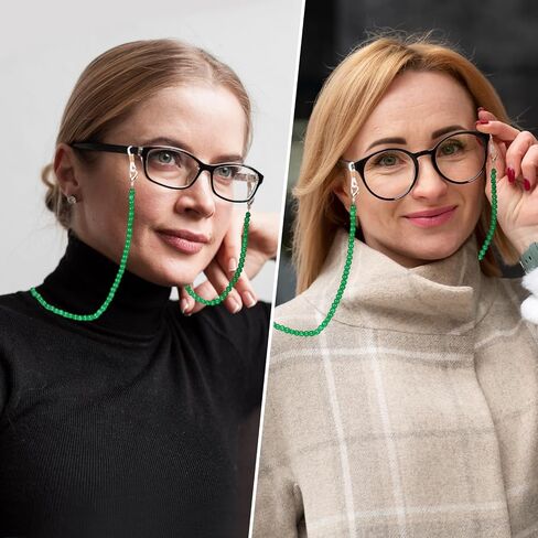 KALIONE Glasses Chain Bead Women’s Eyeglass Chain Eyewear Retainer Reading Glass Necklace Lanyard Sunglasses Holder Strap, Eye Glass Holders Necklaces Masks Chian for Women in Saudi Arabia