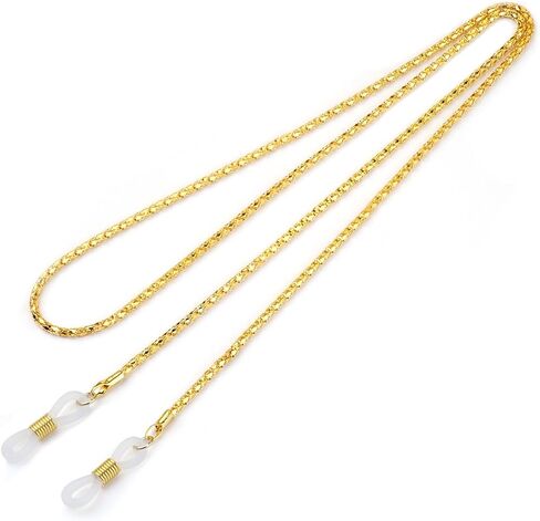 Jawfait 3 Pcs Eyeglass Chain Neck Strap Holder for Women，Stainless Steel Eye Glasses Holders Around Neck，Mask Chain Necklace Lanyard for Girl in Saudi Arabia