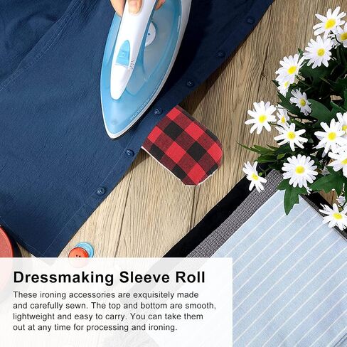TOPINCN Tailor Ham Seam Roll Set, Teacups Mugs Saucers Teacups Professional Dressmaking Sleeve Roll Pressing Tools Sewing Tool for Ironing in Saudi Arabia