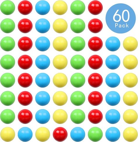 Laviesto Game Replacement Balls, 60 Pieces Game Replacement Marbles Balls Compatible with Hungry Hungry Hippos(4 Colors of Red, Blue,Yellow and Green) in Kuwait