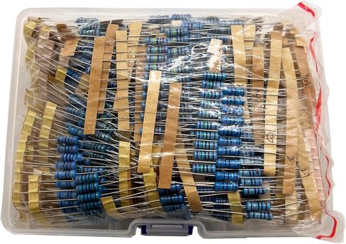 1220Pcs 1W 1% 0.33-2.2M Ohm 122 Values Metal Film Fixed Resistor Kit with Box in Saudi Arabia