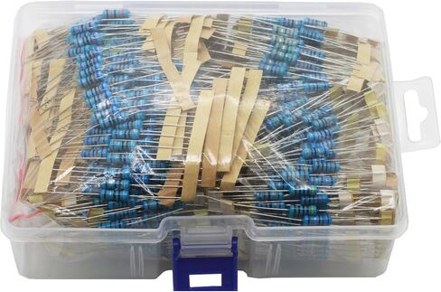 1220Pcs 1W 1% 0.33-2.2M Ohm 122 Values Metal Film Fixed Resistor Kit with Box in Saudi Arabia