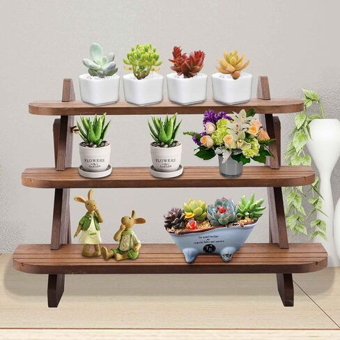 Jewack Wooden Display Riser,3 Tier Earring & Ring Display Stand, Farmhouse Cupcake Stands,Craft Fair Display Racks Table Display Stand For Vendors, Organizer Showcase for Tabletop Shows(White) in Saudi Arabia
