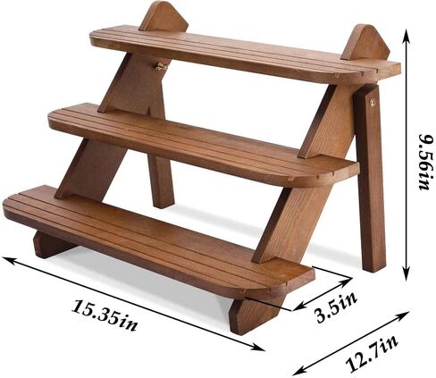 Jewack Wooden Display Riser,3 Tier Earring & Ring Display Stand, Farmhouse Cupcake Stands,Craft Fair Display Racks Table Display Stand For Vendors, Organizer Showcase for Tabletop Shows(White) in Saudi Arabia