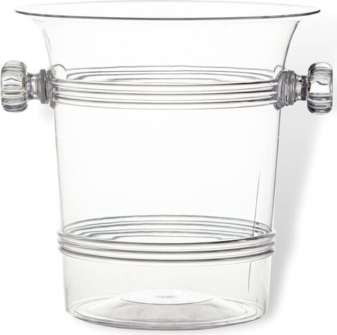 Crystal Clear Plastic Ice Bucket - Reusable Ice Container & Beverage Cooler, Perfect Bar Accessory for Parties, Themed Events, Picnics & Everyday Home Use in Saudi Arabia