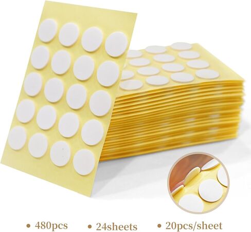 480pcs Candle Wick Stickers Heat Resistance Double-Sided Stickers for Candle Making,20mm in Kuwait