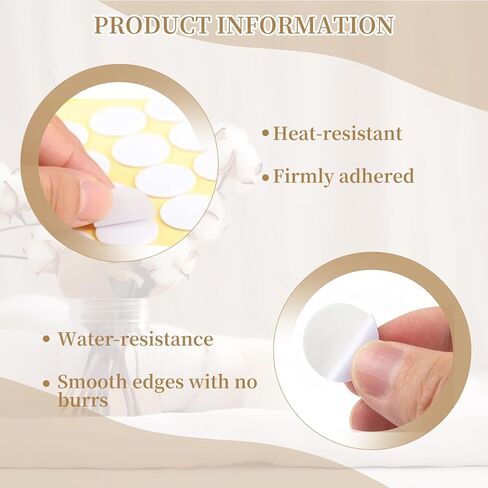 480pcs Candle Wick Stickers Heat Resistance Double-Sided Stickers for Candle Making,20mm in Kuwait