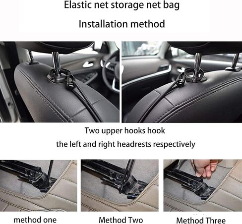 Dog Car Net Barrier, 3-Layer Car Net Divider,Pet Barrier with Auto Safety Mesh Organizer Baby Stretchable Storage Bag for Driving Safely with Children & Pets in Saudi Arabia