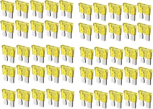 50pcs 15A Standard Car Fuses - 15 AMP Automotive Fuses(ATO/APR/ATS), 32V (12/24V) Blade Fuse for RV/Truck/SUV 50-Piece Truck Fuse Set in Saudi Arabia