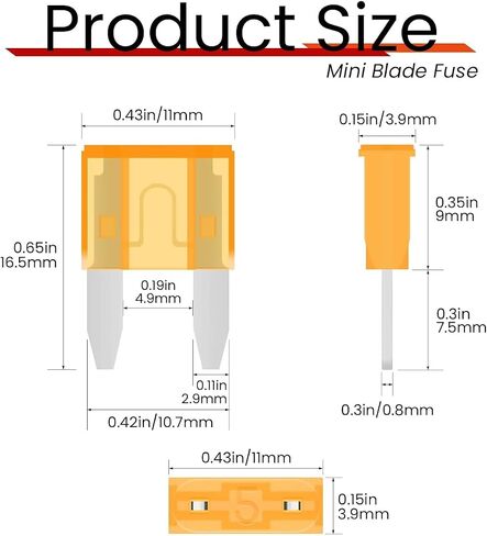 500 pcs 5A Mini Blade Fuse, Automotive Fuse for Car Truck in Saudi Arabia