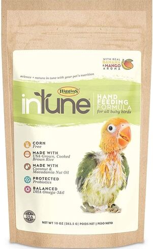 Higgins Intune Natural Hand Feeding Formula for All Baby Birds 10 Oz in Kuwait