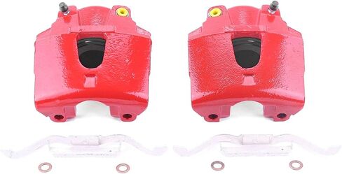 Power Stop Front S4756 Pair of High-Temp Red Powder Coated Calipers in Saudi Arabia