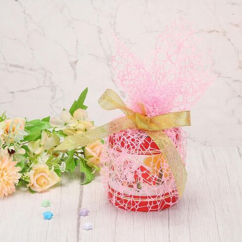PATIKIL 180" L x 19.7" W Jacquard Net Mesh, 2Rolls Korean Openwork Floral Bouquet Wrapping Paper for Packaging Fresh Flower Wedding Valentine's Day Florist Supplies, Black in Saudi Arabia
