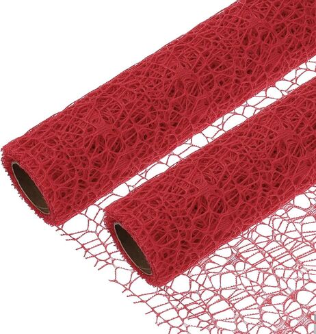 PATIKIL 180" L x 19.7" W Jacquard Net Mesh, 2Rolls Korean Openwork Floral Bouquet Wrapping Paper for Packaging Fresh Flower Wedding Valentine's Day Florist Supplies, Black in Saudi Arabia