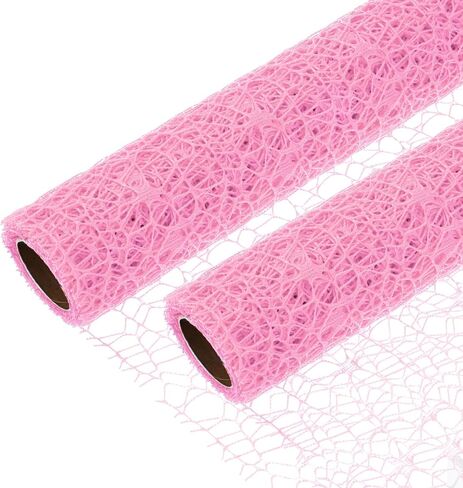 PATIKIL 180" L x 19.7" W Jacquard Net Mesh, 2Rolls Korean Openwork Floral Bouquet Wrapping Paper for Packaging Fresh Flower Wedding Valentine's Day Florist Supplies, Black in Saudi Arabia