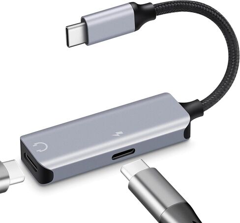 HianDier USB C Headphone Adapter USB C Splitter with Charger USB C Splitter 1 in 2 Out Audio Headphone Adapter for iPhone 15 Pro Max/15 Plus Pro/15, Samsung Galaxy S24/S23/S22/S21, iPad Air, Pixel in Saudi Arabia