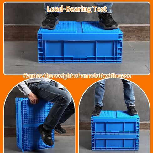 Collapsible Storage Bin Containe 52 Liter Transfer Open Storage Bins plastic storage box,milk crates heavy duty Transit storage (2) in Saudi Arabia