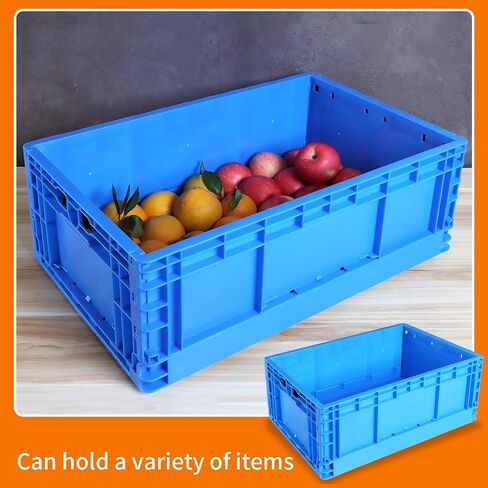 Collapsible Storage Bin Containe 52 Liter Transfer Open Storage Bins plastic storage box,milk crates heavy duty Transit storage (2) in Saudi Arabia