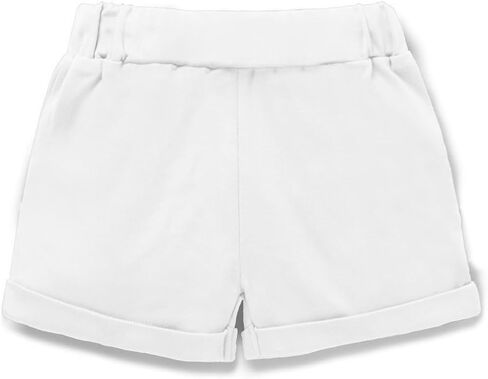 Haloumoning Baby Girls Ruffle Shorts Toddler Summer Cute Elastic Waist Short Pants with Pockets in Saudi Arabia