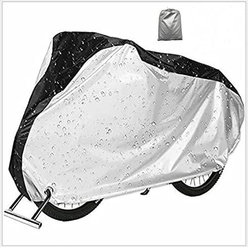 Bike Cover Waterproof Outdoor Bicycle Covers for Mountain and Road Bikes, Rain Sun UV，Bikes with Lock Holes & Storage Bag (Black) in Saudi Arabia