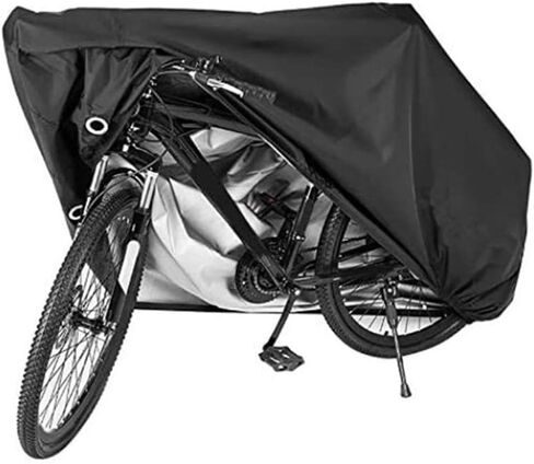 Bike Cover Waterproof Outdoor Bicycle Covers for Mountain and Road Bikes, Rain Sun UV，Bikes with Lock Holes & Storage Bag (Black) in Saudi Arabia