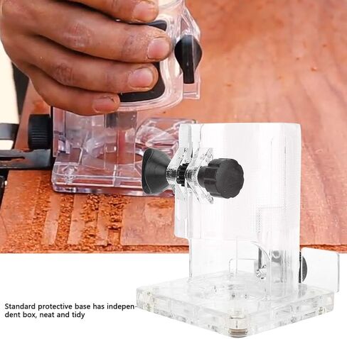 Kadimendium Woodworking Trimmer Base Plastic Router Transparent Base Power Tool Trimming Machine Protective Accessory(Thickened) in Saudi Arabia