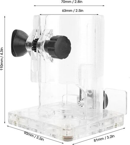 Kadimendium Woodworking Trimmer Base Plastic Router Transparent Base Power Tool Trimming Machine Protective Accessory(Thickened) in Saudi Arabia
