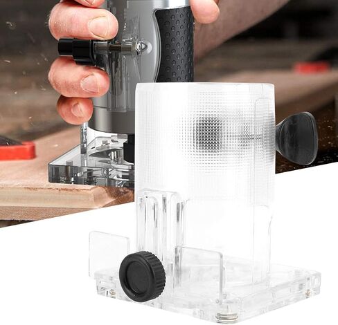Kadimendium Woodworking Trimmer Base Plastic Router Transparent Base Power Tool Trimming Machine Protective Accessory(Thickened) in Saudi Arabia