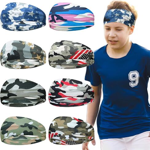 عصابة رأس رياضية للرجال مكونة من 6 قطع من Yxiang للجري وركوب الدراجات وكرة السلة واليوجا وتمارين اللياقة البدنية قابلة للتمدد للجنسين in Kuwait